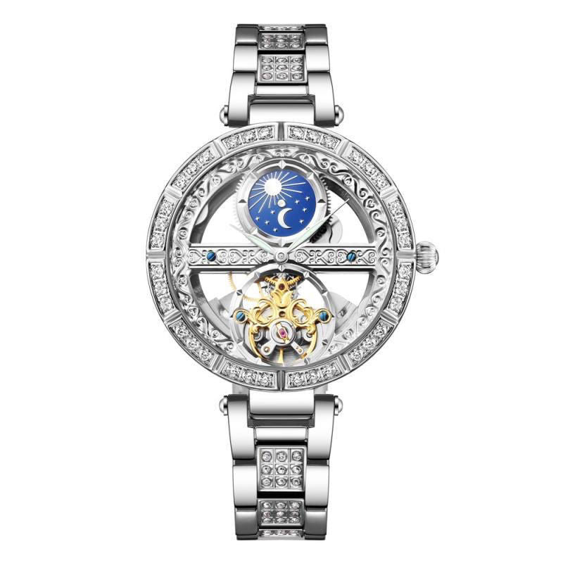 Hollow out ladies' mechanical luxury watch