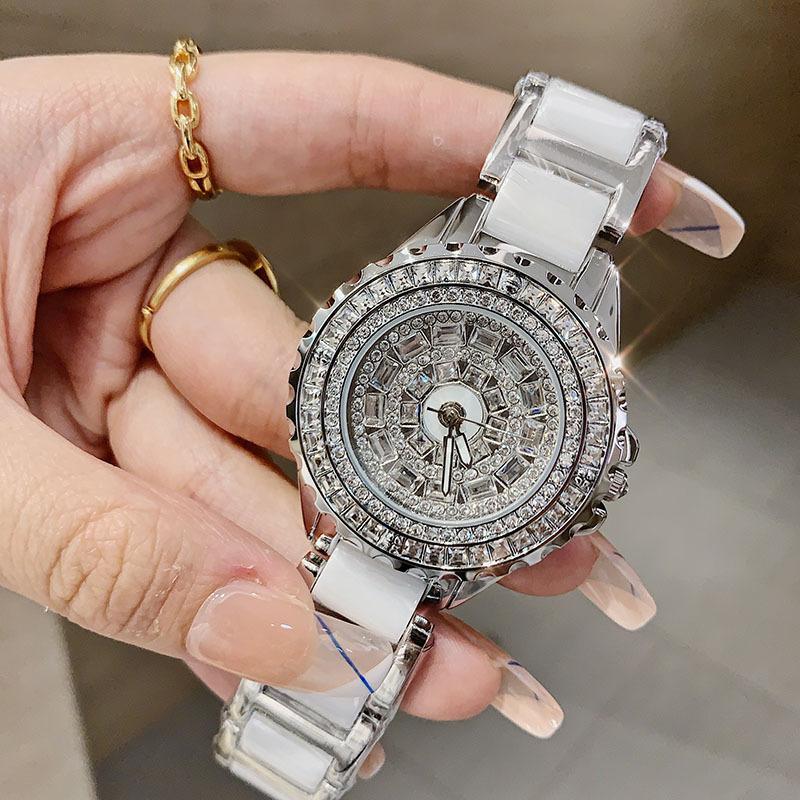 Advanced temperament diamond inlaid ceramic watch