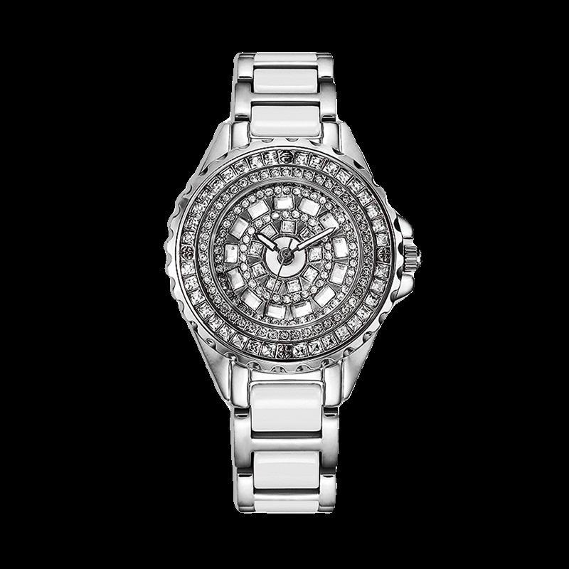 Advanced temperament diamond inlaid ceramic watch